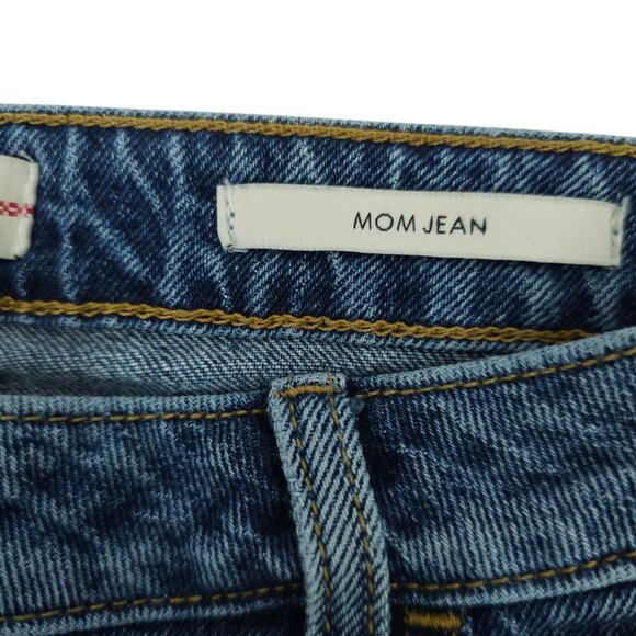 Guess Mom Jeans High Rise Womens 31x27 Med Wash Denim Ankle Style Cropped Pants - Picture 14 of 15